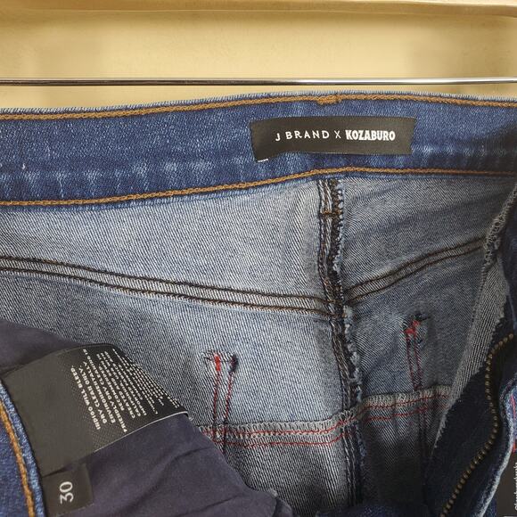 J Brand X Kozaburo Jolene High-rise Cropped Deconstructed Jean Size 30 - Picture 8 of 10